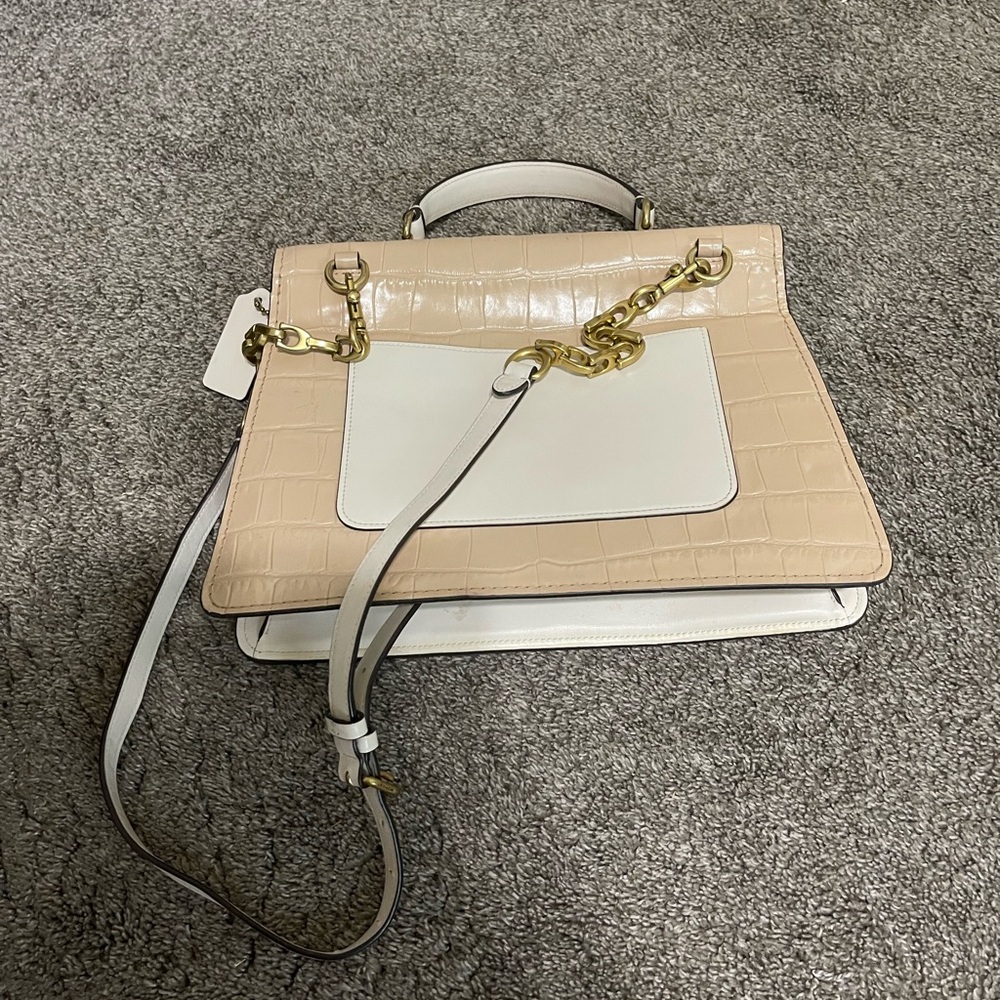 Coach Parker Top Handle 32 - Cream & Beige - Picture 3 of 8
